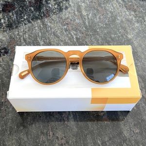 Raen Remmy Honey / green lens polarized sunglasses size 49 / narrow brand new